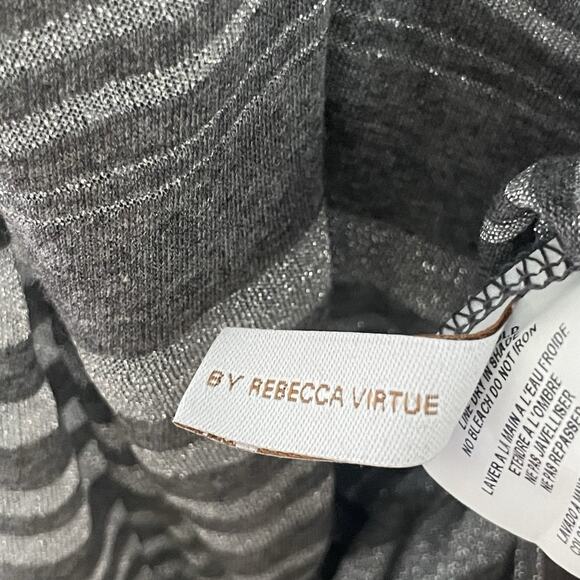 Sparkly Striped Swim Cover Up Dress S Semi Sheer Gray Sleeveless Beach Resort - Picture 6 of 10